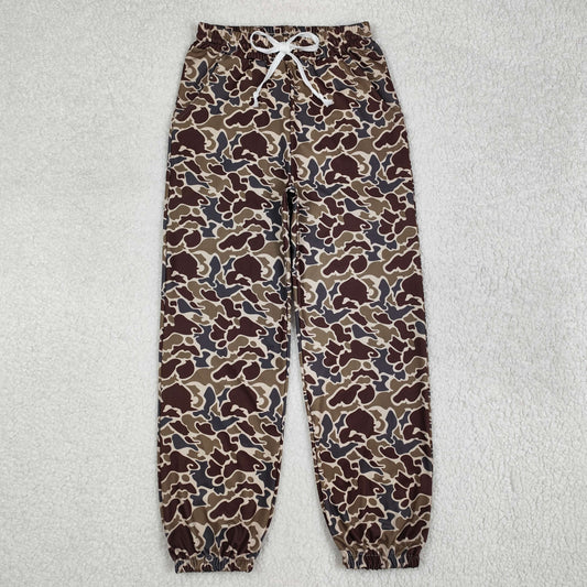 P0724 Adult female Brown Camo milk silk pants yoga boutique outfit 202502 RTS