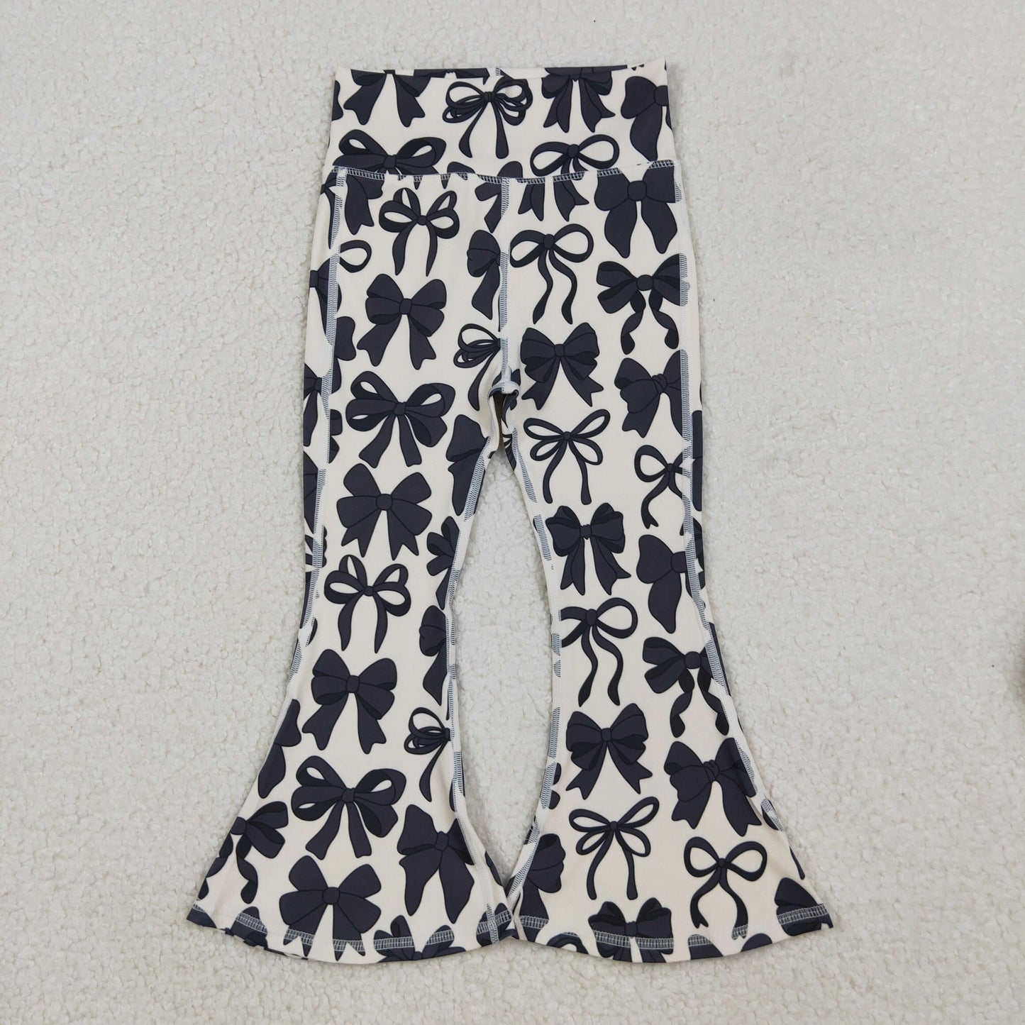 P0775 Girls Boutique Black Bows Yoga Pants 202509 RTS