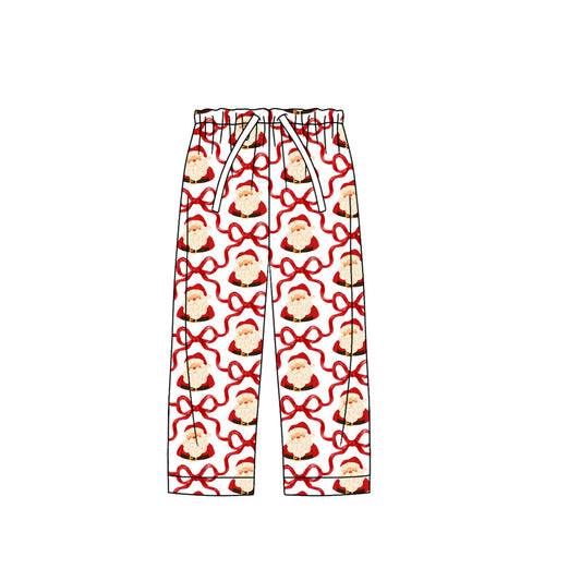 P0787 preorder Adult Female Christmas Santa Claus Bows Red Pants 202506