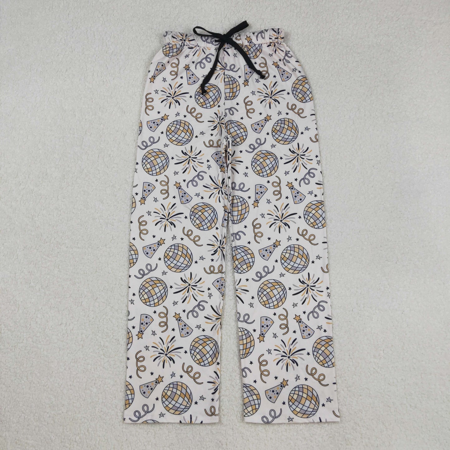 P0792 Adult Female Happy New Year Fireworks Ball Pants 202508 RTS
