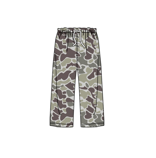 P0804 preorder Adult Women Gray Green Camouflage Pants 202508
