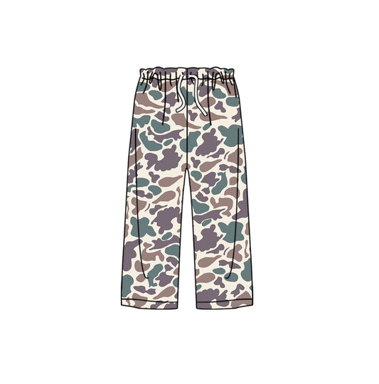 P0807 preorder Adult Women Gray Purple Camouflage Pants 202508