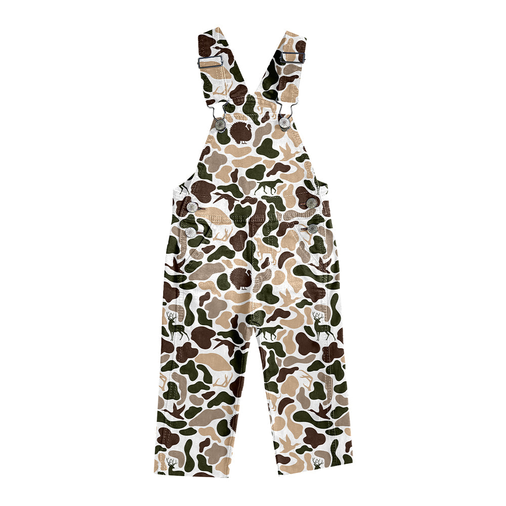 Preorder P0828 Boys Boutique Camo Denim Overalls Jumpsuits 202508