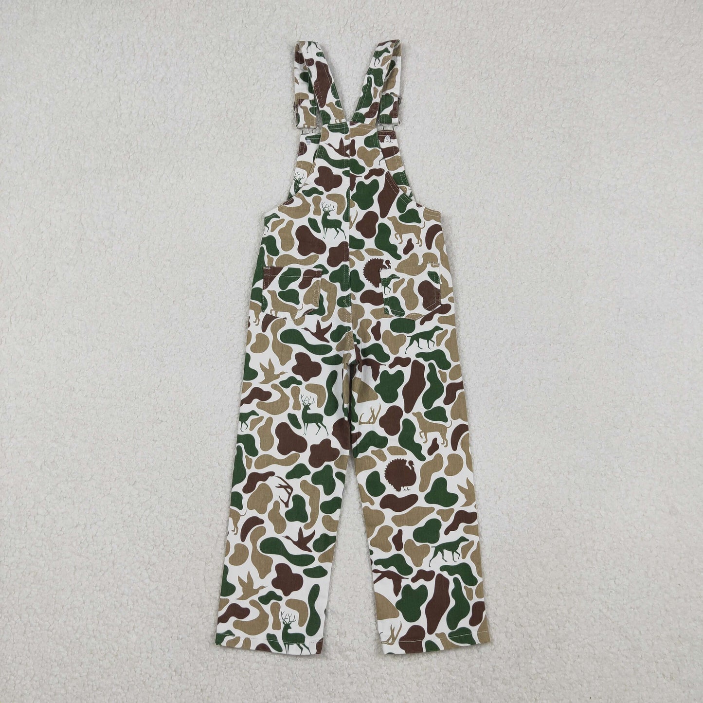 P0828 Boys Boutique Camo Denim Overalls Jumpsuits 202511 RTS