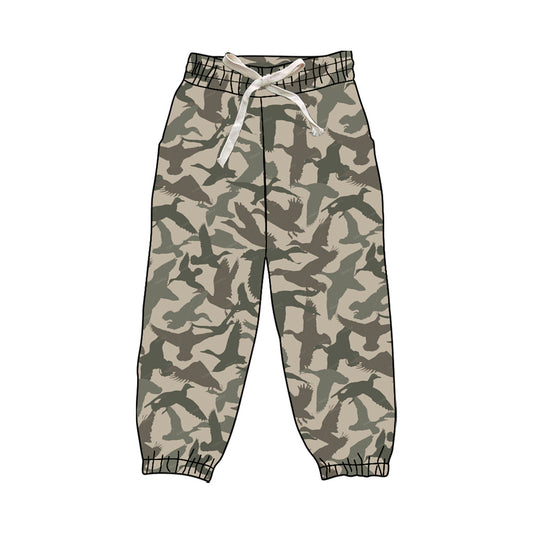 P0830 preorder Adult Women Duck Hunting Gray Green Yoga Pants 202508