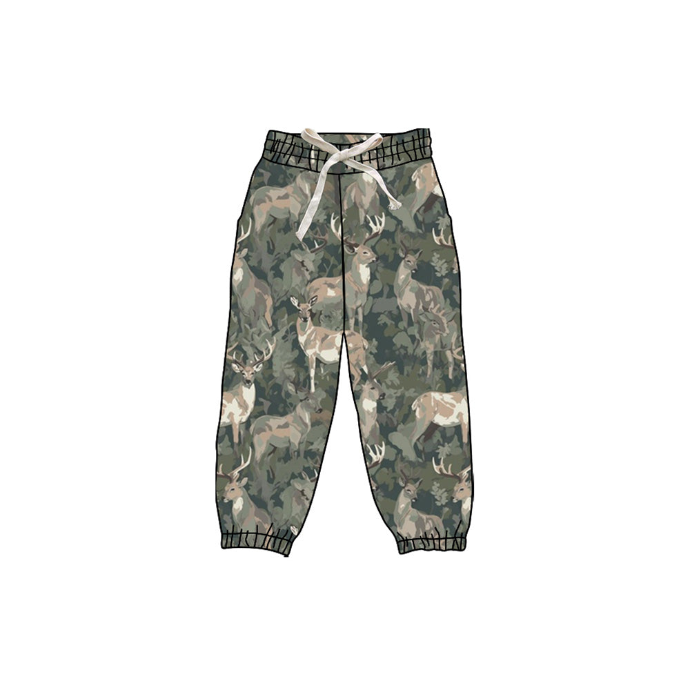 Preorder P0834 Deer Hunting Gray Green Girls Yoga Pants 202508