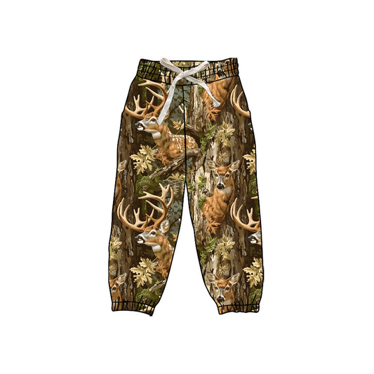 MOQ 8 Preorder P0840 Deer Hunting Brown Camouflage Girls Yoga Pants 202509