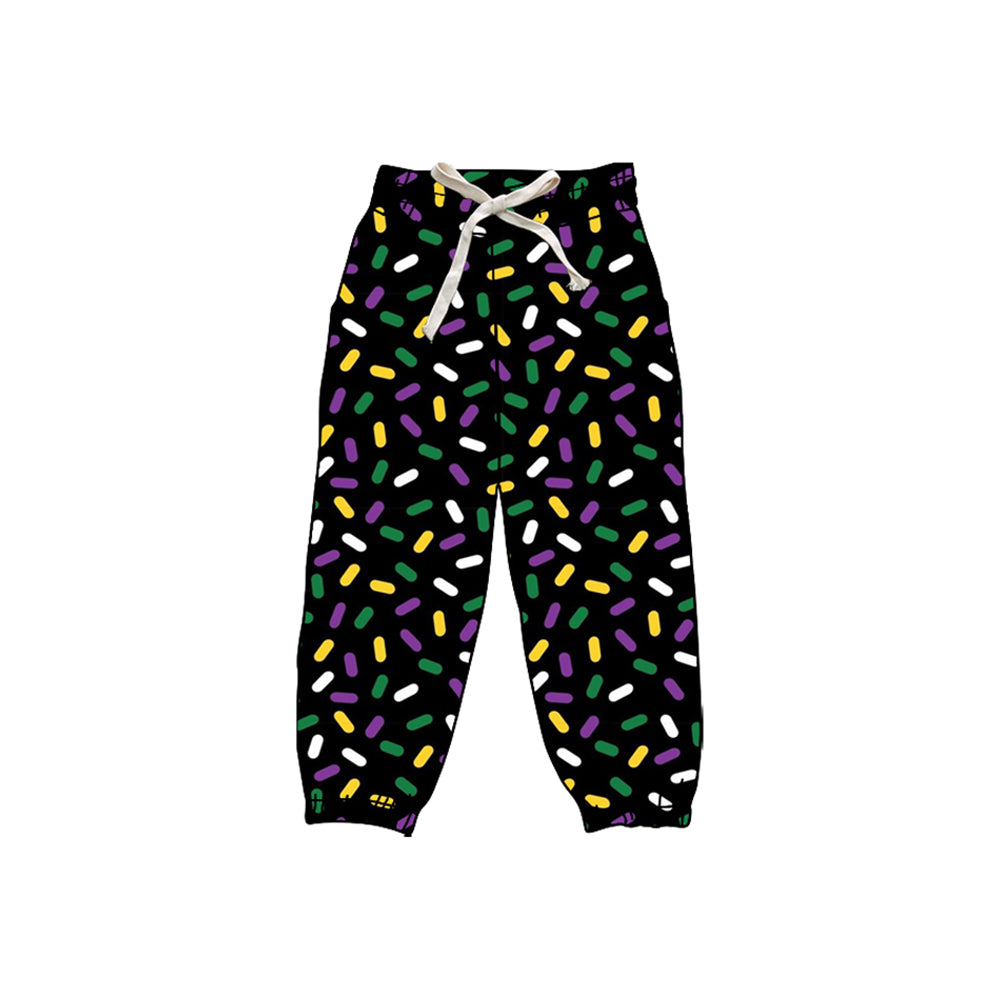 MOQ 8 Preorder P0843 Ice Cream Drip Clothes Mardi Gras Girls Yoga Pants 202509