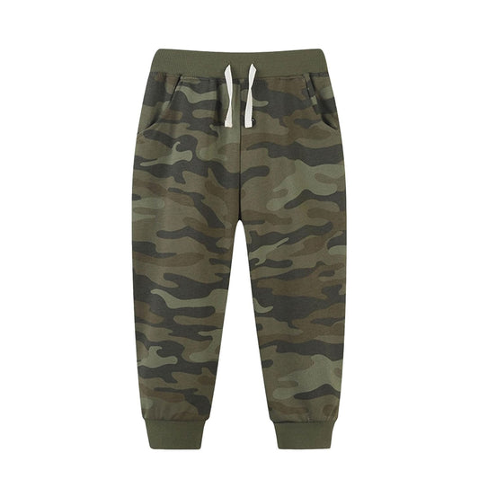 MOQ 8 Preorder P0857 Army Green Camouflage Boys Long Pants 202509