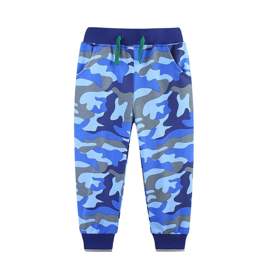 MOQ 8 Preorder P0859 Blue Camouflage Boys Long Pants 202509