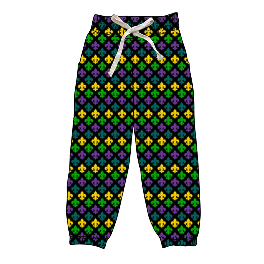 MOQ 5 P0907 preorder Adult Female Mardi Gras Yoga Pants 202510