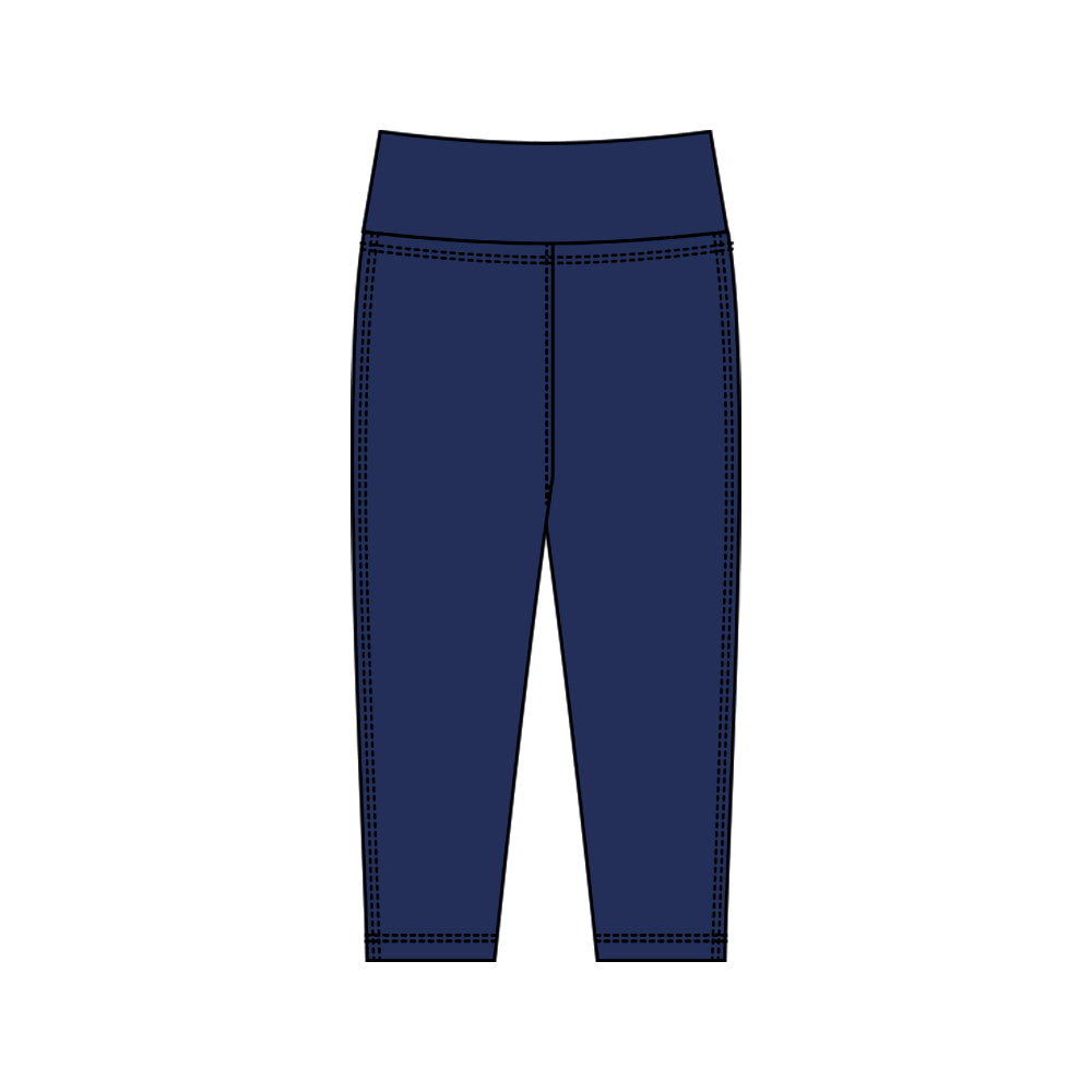 MOQ 5 Preorder P0924 Solid Navy Girls Yoga Pants 202510