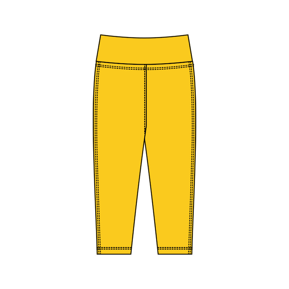 MOQ 5 Preorder P0925 Solid Yellow Girls Yoga Pants 202510