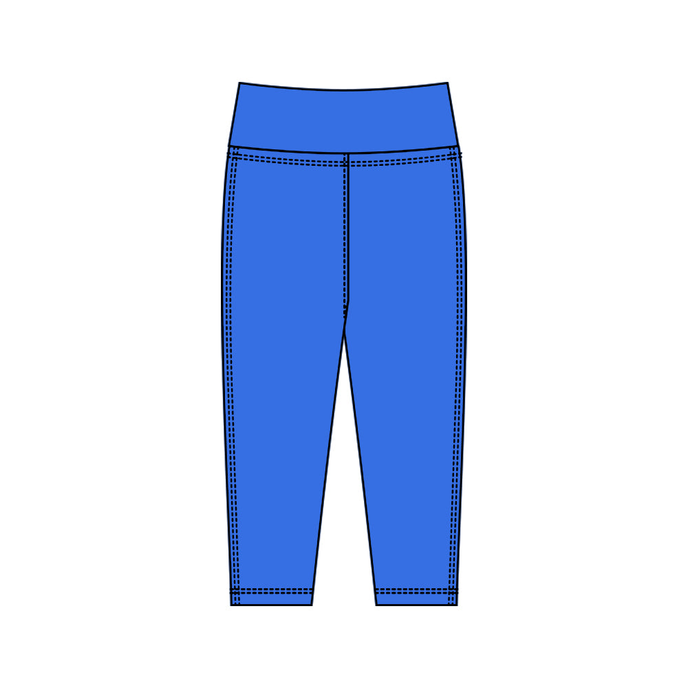 MOQ 5 Preorder P0927 Solid Blue Girls Yoga Pants 202510