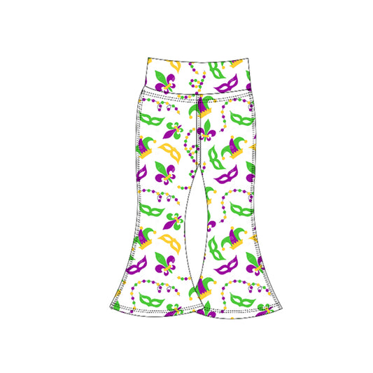 MOQ 5 Preorder P0933 Mardi Gras Girls Yoga Pants 202510