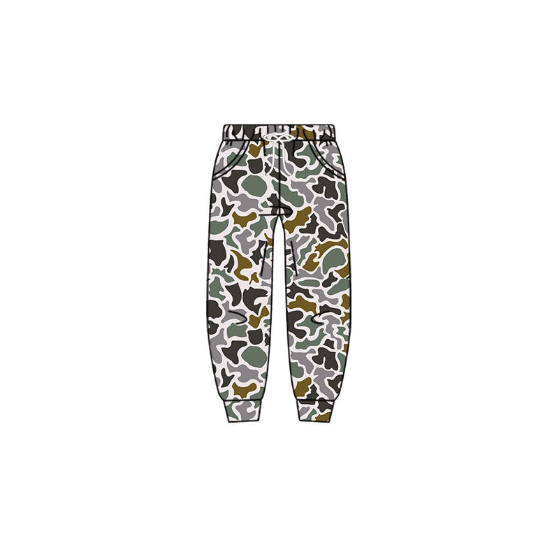 MOQ 5 Preorder P0944 Boys Gray Green Camouflage Pants 202510