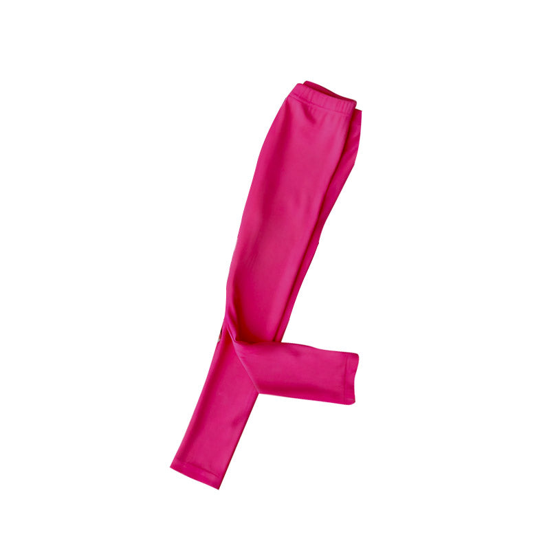 MOQ 5 PCS Preorder P0958 Solid Rose Red Leggings Girls Pants 202511