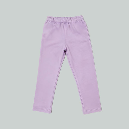 MOQ 5 PCS Preorder P0986 Solid Light Purple Girls Pants 202511