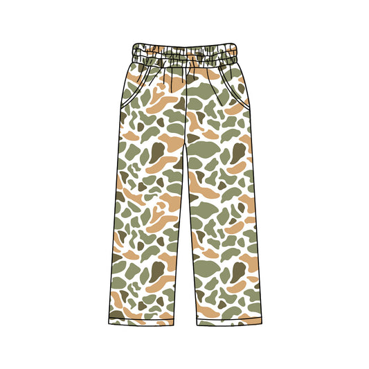 MOQ 5 PCS P0998 preorder Adult Female Orange Green Camouflage Long Pants 202511