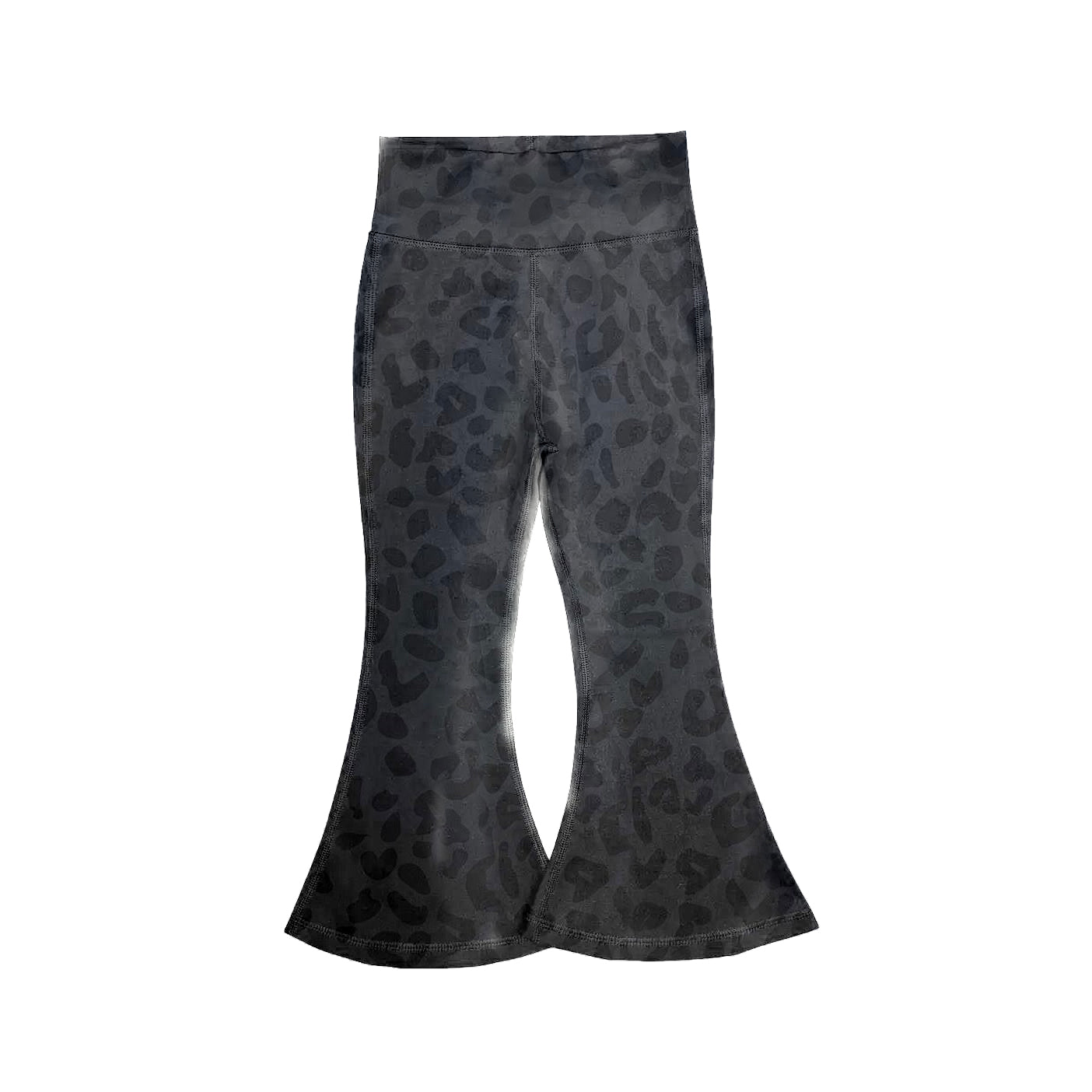 MOQ 5 PCS Preorder P1022 Leopard Black Bell Bottom Pants Girls Pants 202603