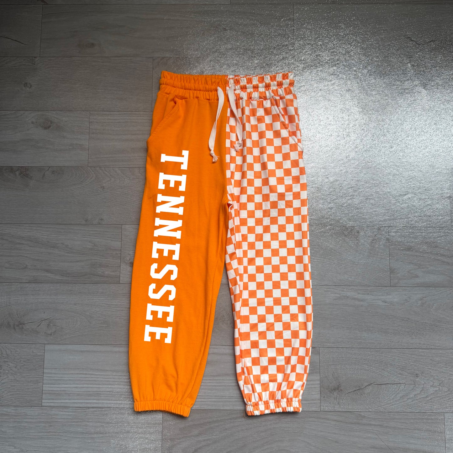 NO MOQ Preorder P1058 Offset Printing TENNESSEE Plaid Orange Boys Pants 202607