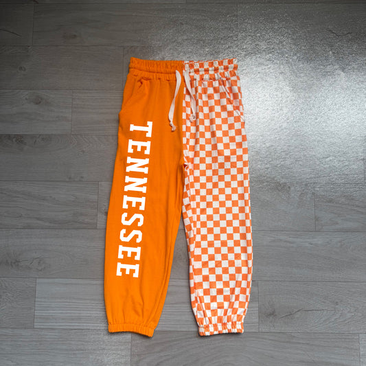 NO MOQ Preorder P1058 Offset Printing TENNESSEE Plaid Orange Boys Pants 202607