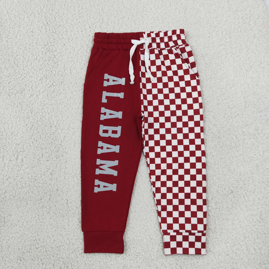 P1060 Vinyl School Team Dark Red Kids Jogger Pants