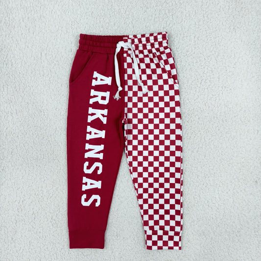 P1062 Vinyl School Team Dark Red Kids Jogger Pants