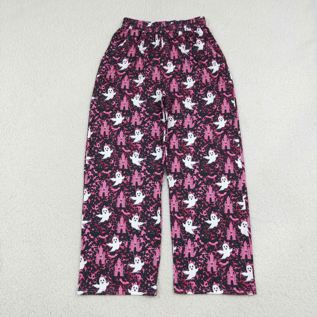 P1130 Halloween Bats Ghost Camo Women Adult's Wide Leg Pants