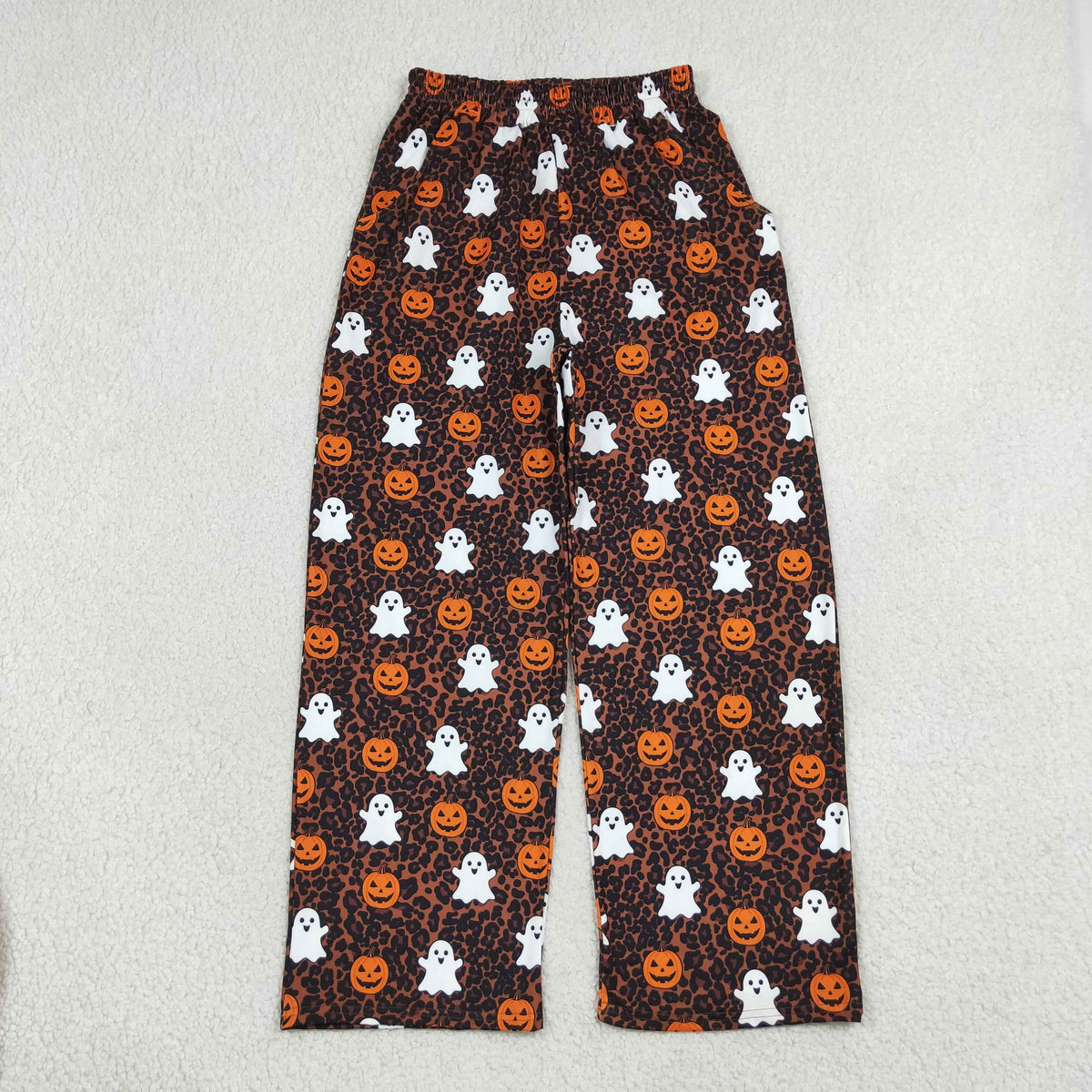Halloween Ghost Pumpkin Leopard Mommy And Me Wide Leg Pants