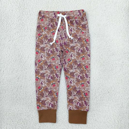 P1141 Christmas Elk Camo Boys Pants