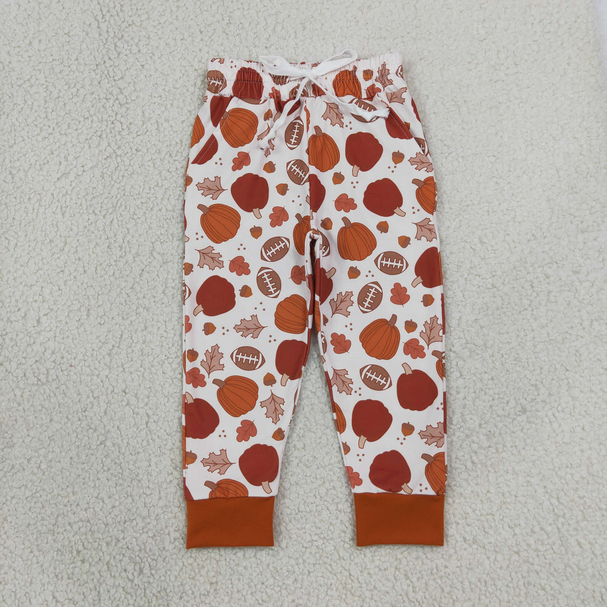 P1197 Fall Pumpkin Football Print Boys Pants 202609 RTS