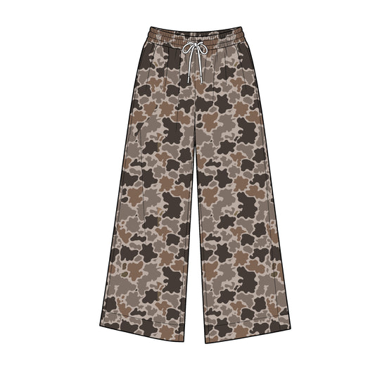 Preorder MOQ 5 pcs Each Style Fashion Hunting Camo Adult Women Yoga Wide Leg Pants 202609