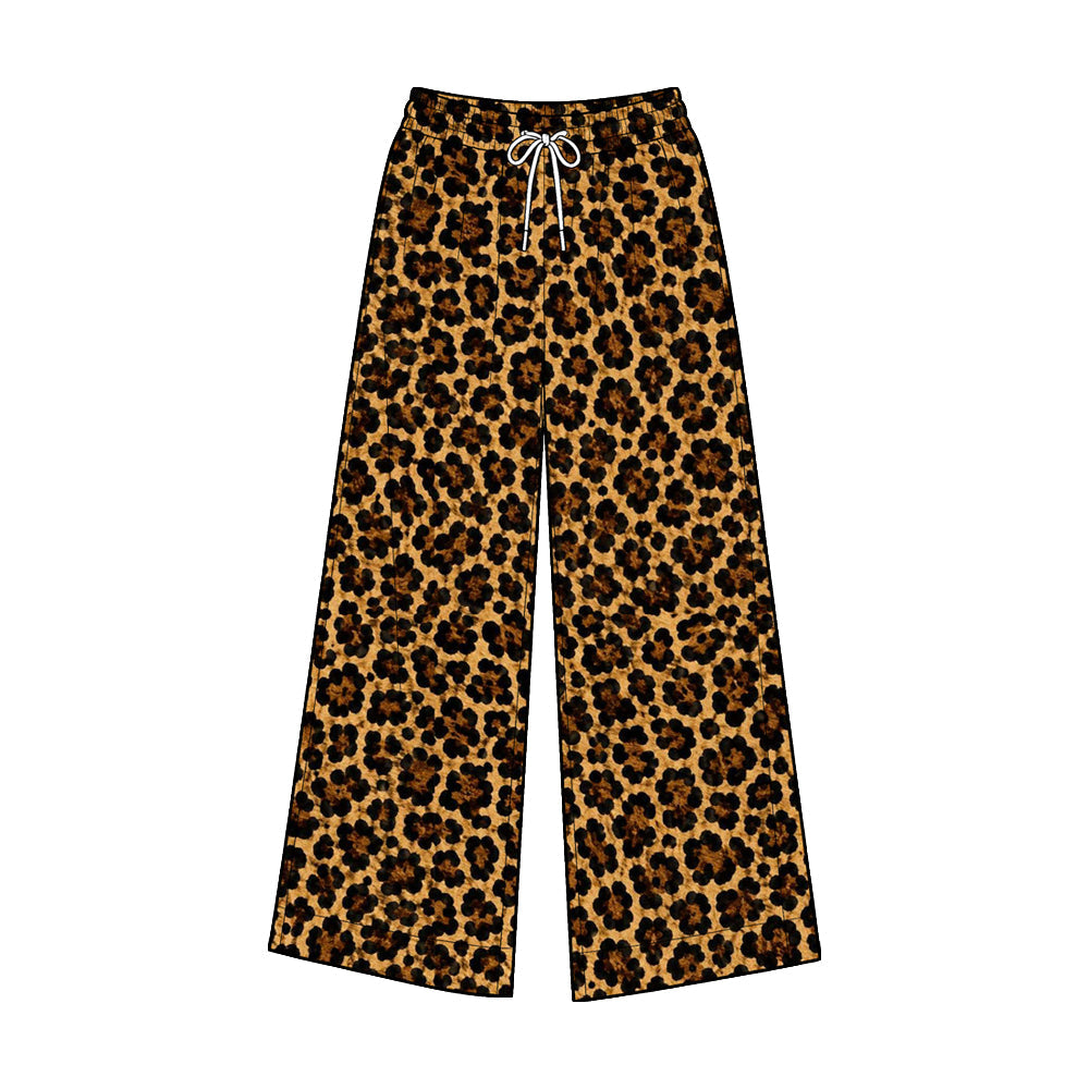 Preorder MOQ 5 pcs Each Style Fashion Leopard Adult Women Yoga Wide Leg Pants 202609