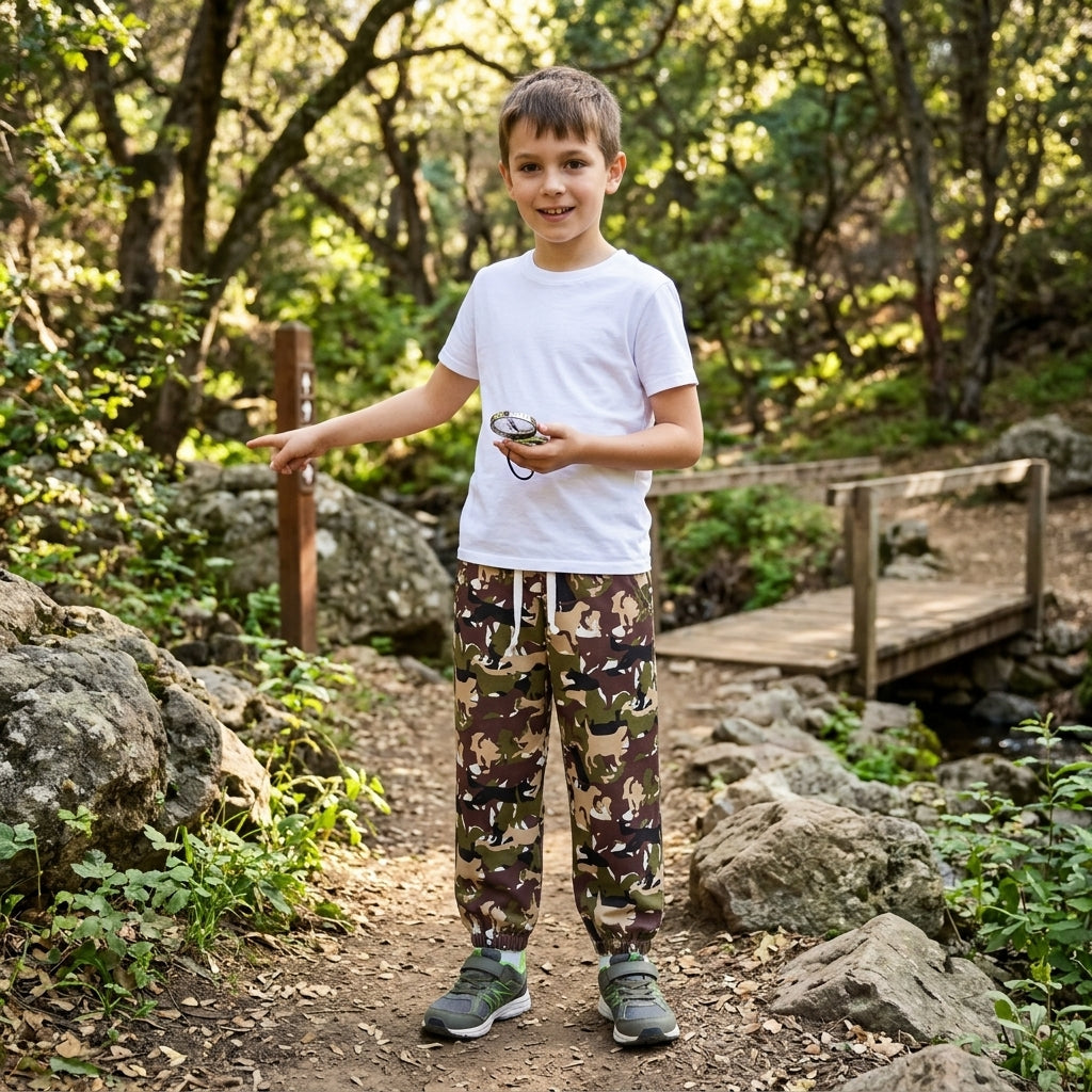 P1256 Hunting Duck Puppy Camo Kids Boys Pants