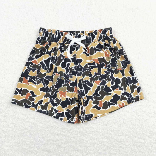 S0235 Boys Khaki Camouflage Swimming Trunks High Quality