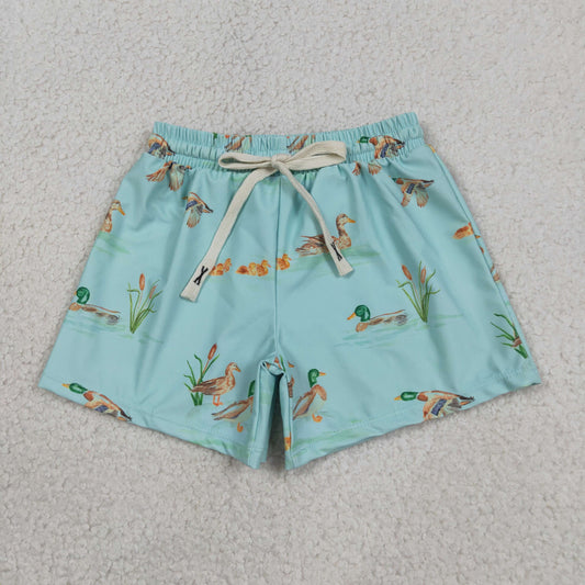 New S0266 duck hunting clothes mint green boys swim trunks 202605 RTS