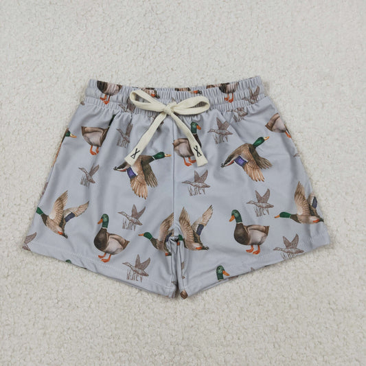 New S0268 Duck Hunting Gray Boys Swim Trunks 202601 RTS