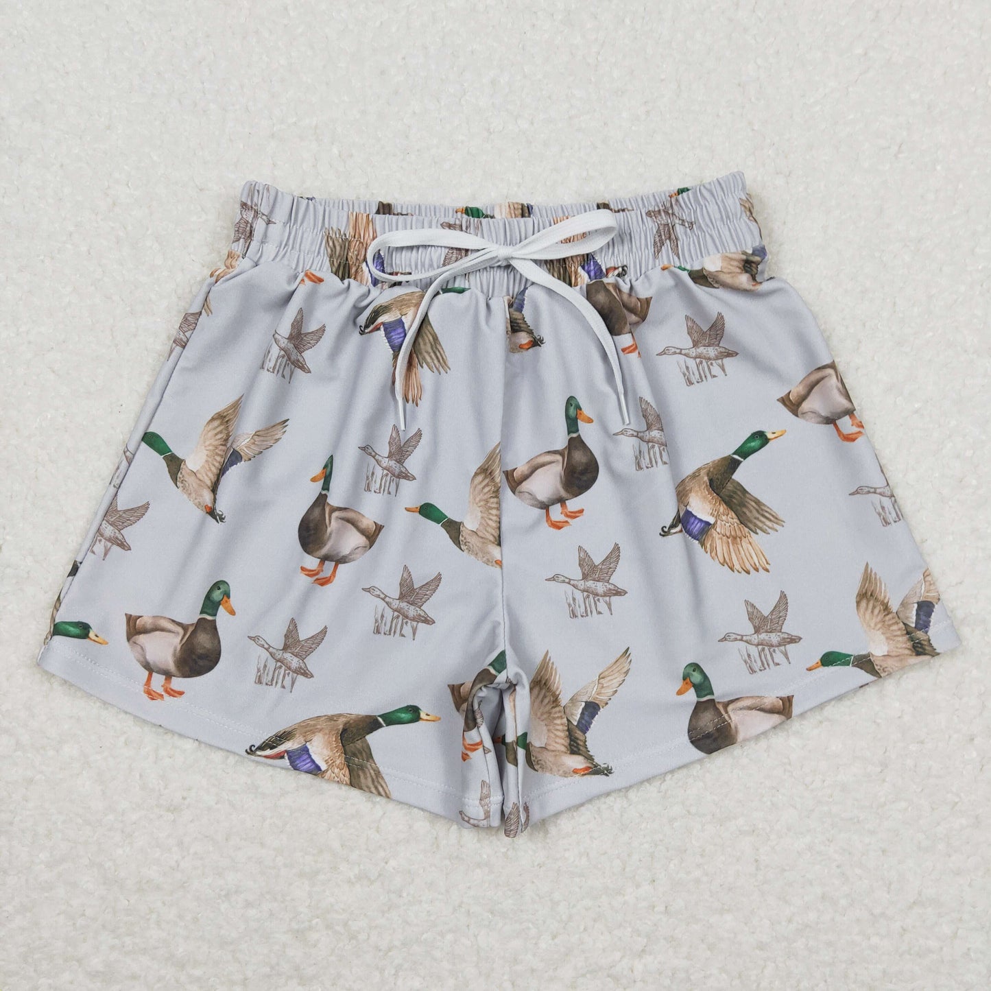 S0268 duck hunting clothes gray boys swim trunks RTS  202508