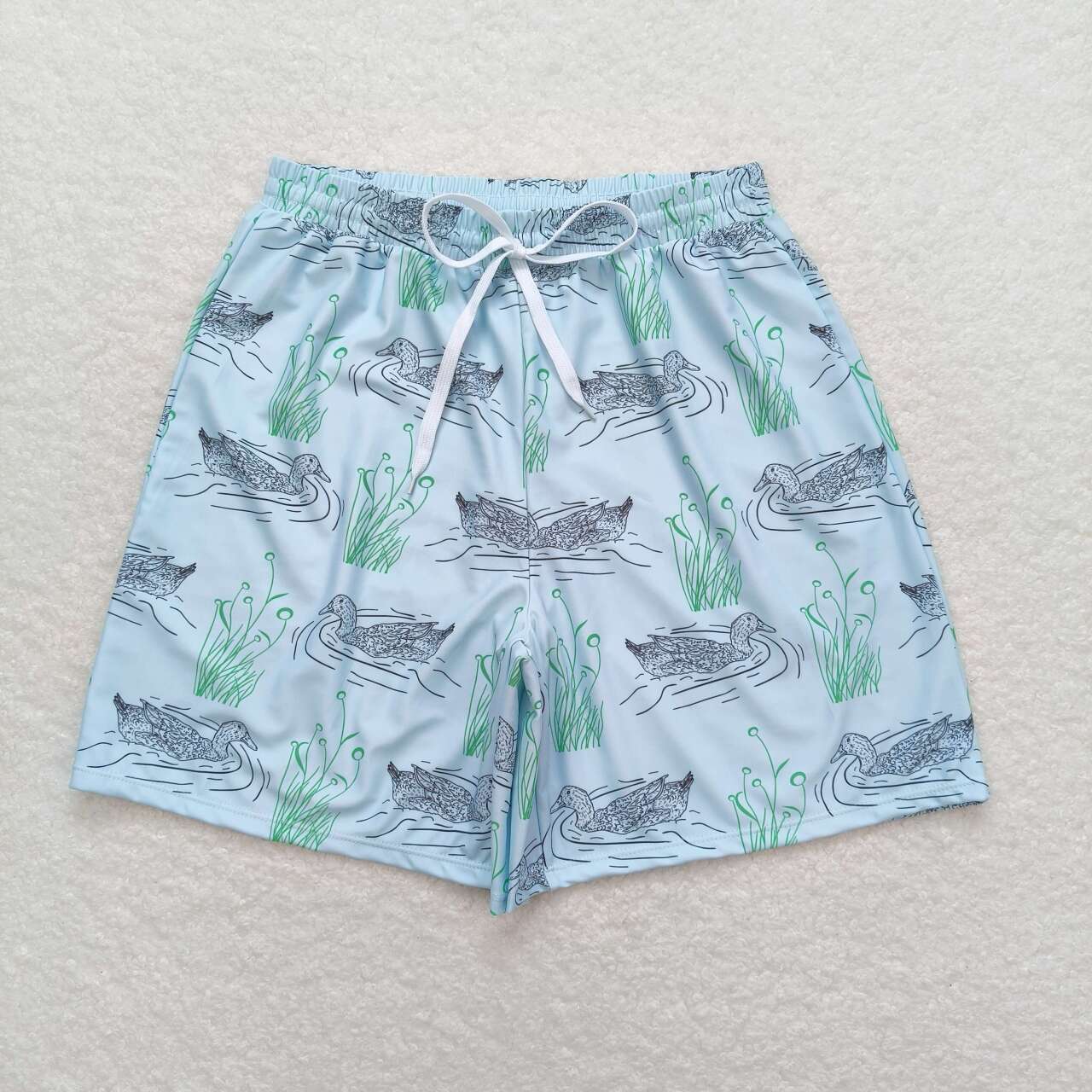 S0359 adult man duck light blue swimming trunks RTS 202508