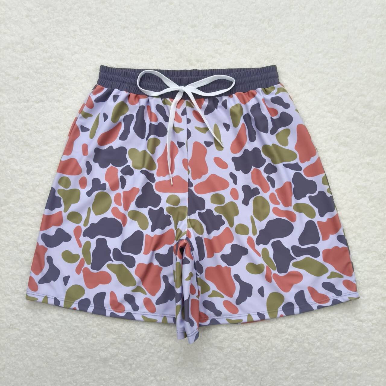 S0402 adult man gray yellow green camo swimming trunks RTS 202508