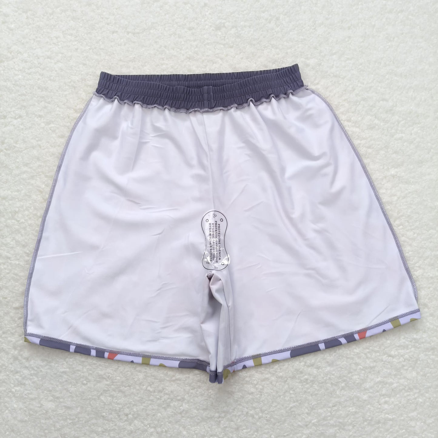 S0402 adult man gray yellow green camo swimming trunks RTS 202508