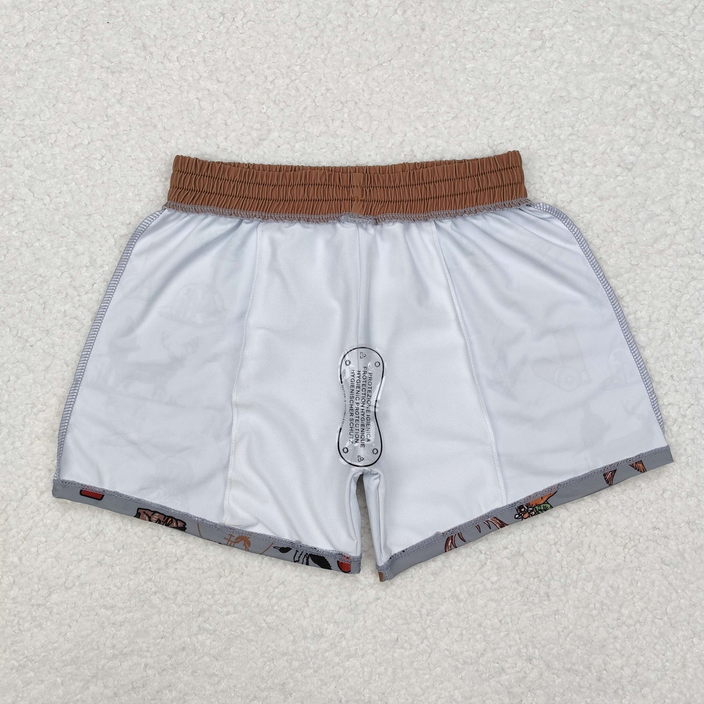 S0471 Deer Hunting Gray Brown Swim Trunks Boys Swimwear RTS 20241130
