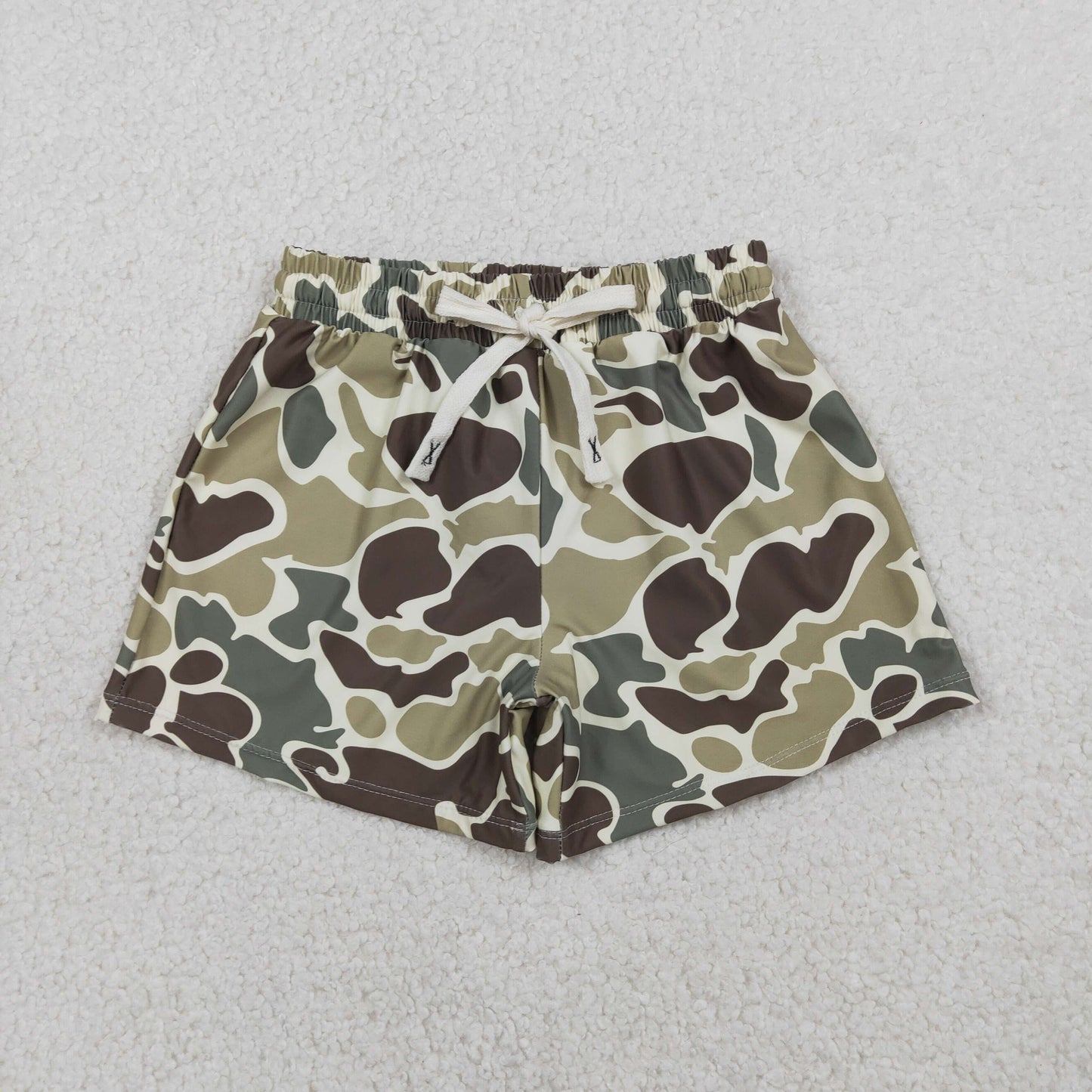 S0475 Boys Boutique Gray Green Brown Camouflage Shorts Boys Swimming Trunks 202601 RTS