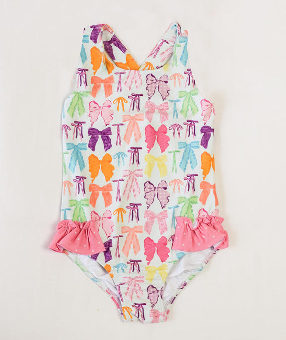 Preorder S0531 colored bow sleeveless romper baby girls Boutique Summer clothes 202502