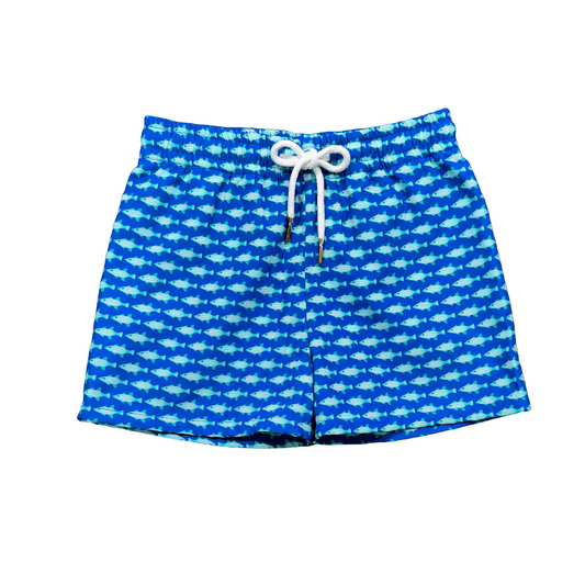 Preorder S0543 Fish Dark Blue Shorts boys swimming trunks boutique  202503