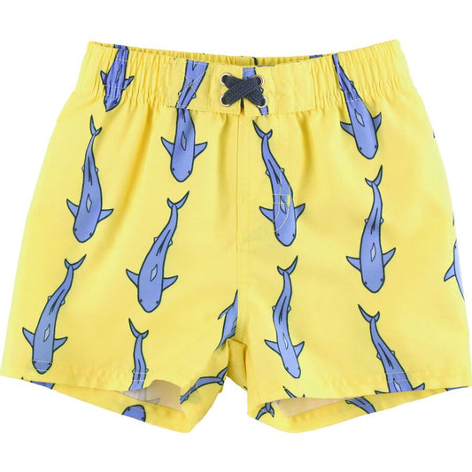 Preorder S0546 Blue Shark Yellow Shorts Boys Swim Trunks Boutique  202503