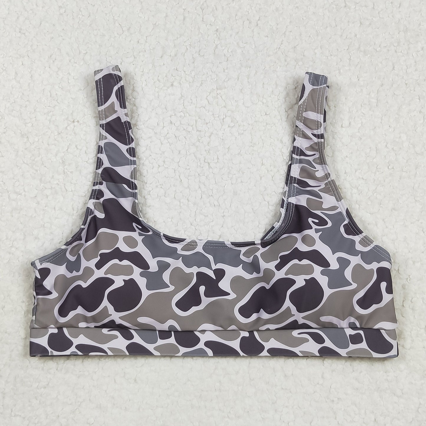 S0573 Women Gray Camouflage Swimming Vest 202507 RTS
