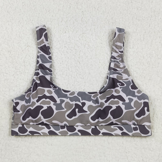 S0573 Women Gray Camouflage Swimming Vest 202507 RTS