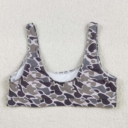 S0573 Women Gray Camouflage Swimming Vest 202507 RTS